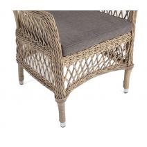  "Сицилия" плетеный стул из искусственного ротанга, цвет соломенный, фото 4 