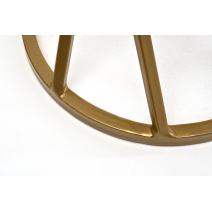  "Сантьяго" журнальный стол из HPL круглый Ø40 H55, каркас из стали золотой, цвет столешницы "серый гранит", фото 5 