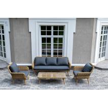  "Прованс" лаунж-зона плетеная из искусственного ротанга, цвет соломенный, фото 1 