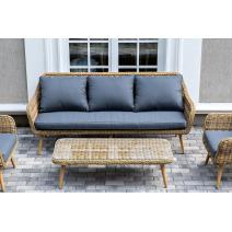  "Прованс" лаунж-зона плетеная из искусственного ротанга, цвет соломенный, фото 10 