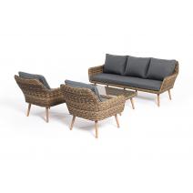  "Прованс" лаунж-зона плетеная из искусственного ротанга, цвет соломенный, фото 21 