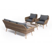  "Прованс" лаунж-зона плетеная из искусственного ротанга, цвет соломенный, фото 24 