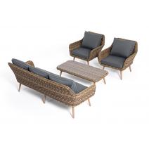  "Прованс" лаунж-зона плетеная из искусственного ротанга, цвет соломенный, фото 25 