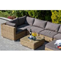  "Лунго" трансформирующийся диван из искусственного ротанга (гиацинт), цвет соломенный, фото 13 