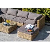  "Лунго" трансформирующийся диван из искусственного ротанга (гиацинт), цвет соломенный, фото 14 