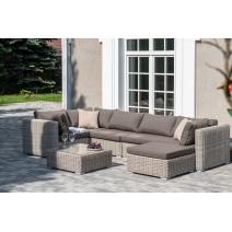  "Лунго" трансформирующаяся лаунж-зона из искусственного ротанга, цвет бежевый, фото 3 