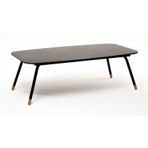  "Верона" журнальный стол из HPL 120х65, H40, каркас черный муар, цвет столешницы "серый гранит", фото 1 