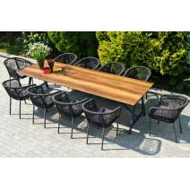  "Куба" обеденная группа на 10 персон, стол HPL "дуб", круглый роуп, фото 1 