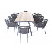  "Куба" обеденная группа на 10 персон, стол HPL "дуб", круглый роуп, фото 13 