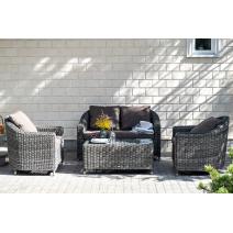  "Кон Панна" столик журнальный из искусственного ротанга, цвет графит, фото 5 