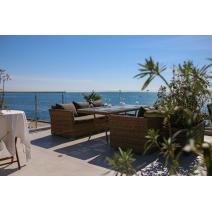  "Капучино" диван из искусственного ротанга трехместный, цвет коричневый, фото 6 