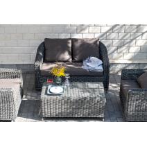  "Кон Панна" диван из искусственного ротанга двухместный, цвет графит, фото 6 