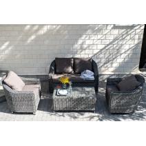  "Кон Панна" диван из искусственного ротанга двухместный, цвет графит, фото 7 