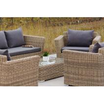  "Капучино Дабл" лаунж-зона из искусственного ротанга, цвет соломенный, фото 3 