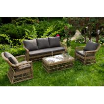  "Гранд Латте" лаунж-зона из искусственного ротанга, цвет соломенный, фото 4 