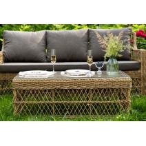  "Гранд Латте" лаунж-зона из искусственного ротанга, цвет соломенный, фото 12 