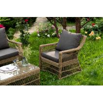  "Гранд Латте" лаунж-зона из искусственного ротанга, цвет соломенный, фото 18 