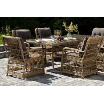  "Цесена" обеденная группа плетеная из искусственного ротанга, цвет соломенный, фото 8 