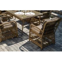  "Цесена" обеденная группа плетеная из искусственного ротанга, цвет соломенный, фото 14 