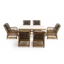  "Цесена" обеденная группа плетеная из искусственного ротанга, цвет соломенный, фото 27 