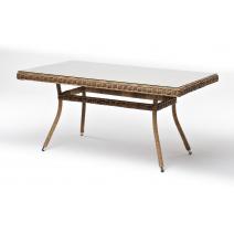  "Латте" плетеный стол из искусственного ротанга 140х80см, цвет соломенный, фото 1 