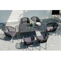  "Руссо" обеденный стол из HPL 150х80см, цвет "черный мрамор", фото 4 