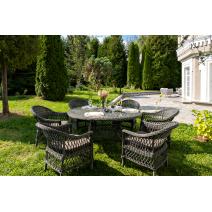  "Эспрессо–150 S" обеденная группа плетеная, цвет графит, фото 1 