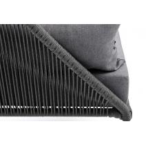  "Мадрид" кресло плетеное из роупа, каркас алюминий темно-серый (RAL7024) муар, роуп темно-серый круглый, ткань темно-серая 027, фото 7 