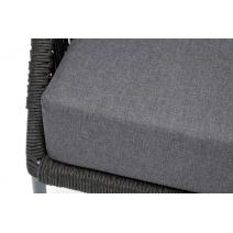  "Мадрид" кресло плетеное из роупа, каркас алюминий темно-серый (RAL7024) муар, роуп темно-серый круглый, ткань темно-серая 027, фото 10 