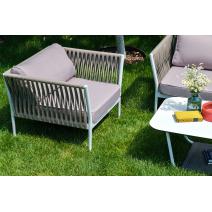  "Касабланка" лаунж-зона плетеная из роупа 4-местная, цвет серо-коричневый, фото 4 