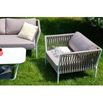  "Касабланка" лаунж-зона плетеная из роупа 4-местная, цвет серо-коричневый, фото 5 