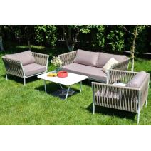  "Касабланка" лаунж-зона плетеная из роупа 4-местная, цвет серо-коричневый, фото 6 