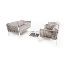  "Касабланка" лаунж-зона плетеная из роупа 4-местная, цвет серо-коричневый, фото 9 