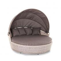  "Стильяно" плетеная кровать круглая, цвет бежевый, фото 1 