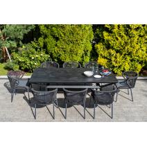  "Милан" стул плетеный из роупа, каркас алюминий темно-серый (RAL7024) муар, роуп темно-серый круглый, ткань темно-серая 027, фото 10 