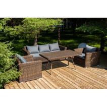  "Моккачино" обеденная группа из искусственного ротанга, цвет коричневый, фото 1 