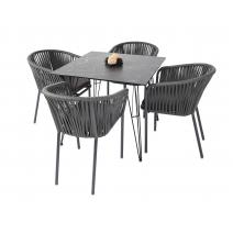  "Руссо" обеденный стол из HPL квадратный 90х90см, цвет "черный мрамор", фото 2 