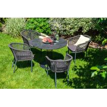  "Диего" обеденная группа на 4 персоны со стульями "Марсель", столешница "серый гранит", фото 2 