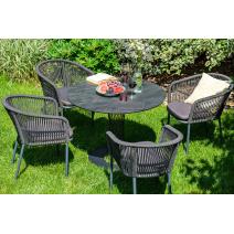  "Диего" обеденная группа на 4 персоны со стульями "Марсель", столешница "серый гранит", фото 3 