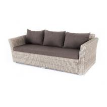  "Капучино" диван из искусственного ротанга трехместный, цвет бежевый, фото 1 