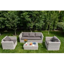  "Капучино" диван из искусственного ротанга трехместный, цвет бежевый, фото 5 