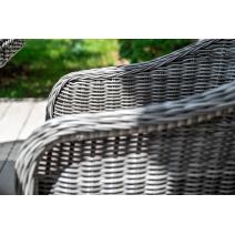  "Равенна" плетеное кресло из искусственного ротанга, цвет графит, фото 6 