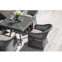  "Равенна" плетеное кресло из искусственного ротанга, цвет графит, фото 8 