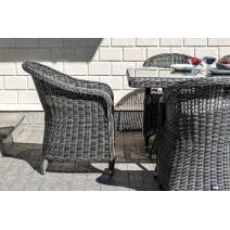  "Равенна" плетеное кресло из искусственного ротанга, цвет графит, фото 9 