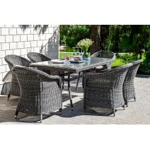  "Равенна" плетеное кресло из искусственного ротанга, цвет графит, фото 10 