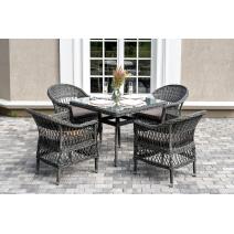  "Сицилия" обеденная группа плетеная, цвет графит, фото 2 