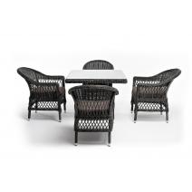  "Сицилия" обеденная группа плетеная, цвет графит, фото 14 