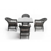  "Сицилия" обеденная группа плетеная, цвет графит, фото 15 