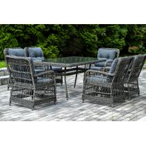  "Цесена" обеденная группа плетеная из искусственного ротанга, цвет графит, фото 3 