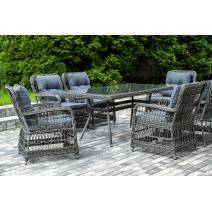  "Цесена" обеденная группа плетеная из искусственного ротанга, цвет графит, фото 4 